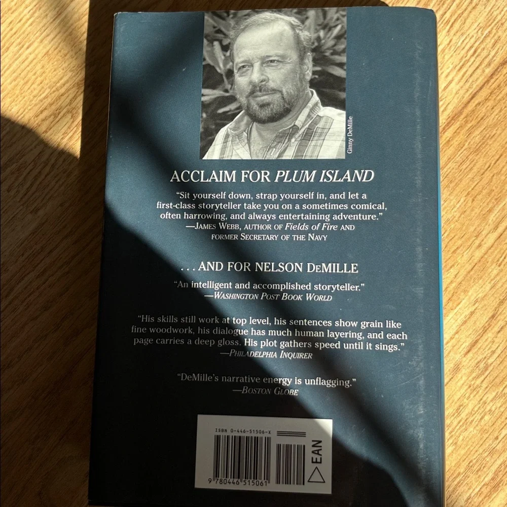 Nelson DeMille Plum Island Hardcover Book - Blue